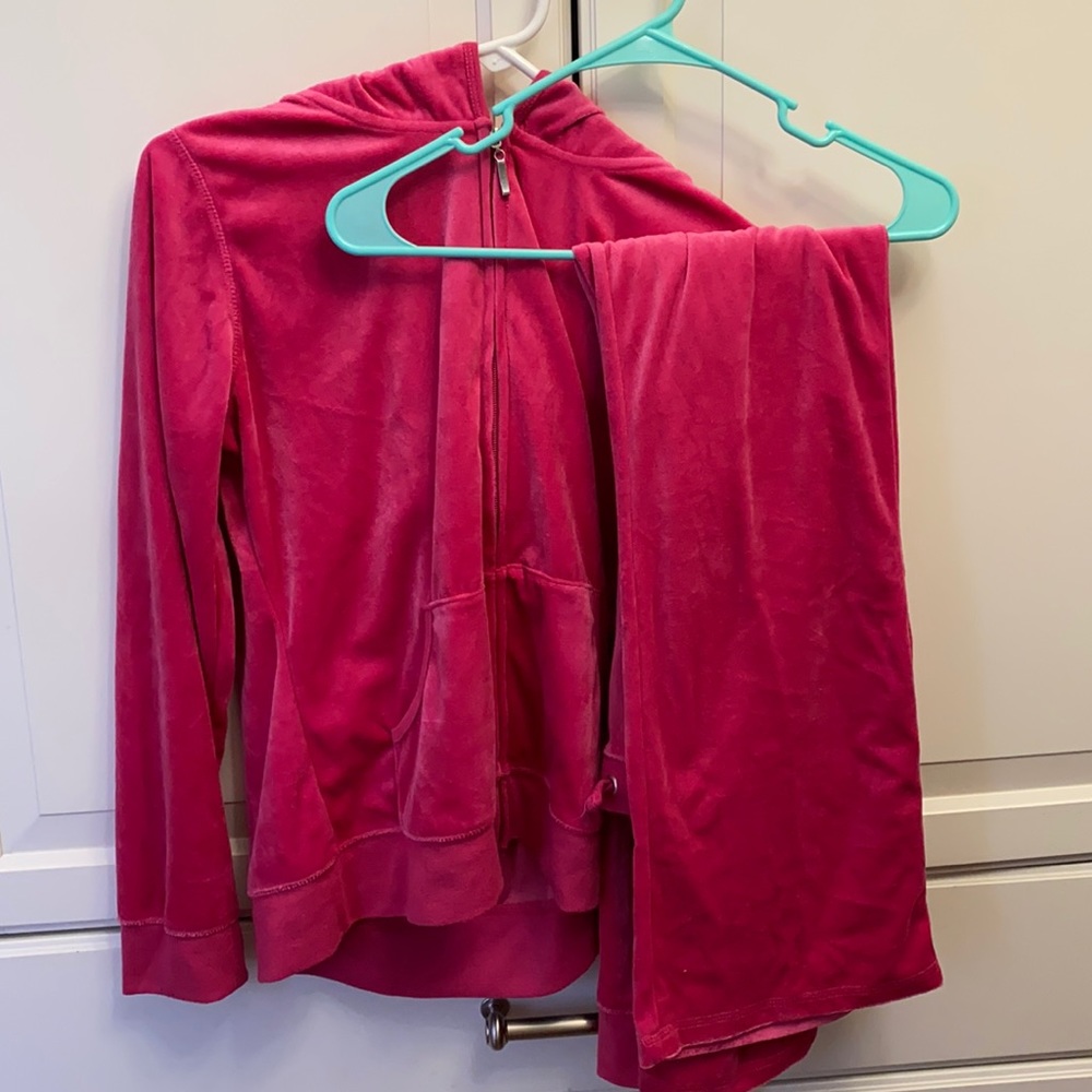 Pink velour lounge set